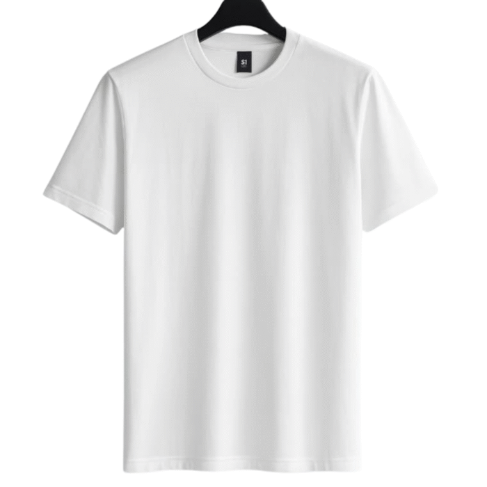 Men’s White Plain T-Shirt